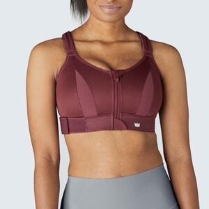 SHEFIT Plus Size High Impact Ultimate Sports Bra in Wine Size 6Luxe